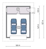 Аккуратный гараж на две машины