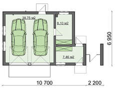 Стильный гараж на 2 авто