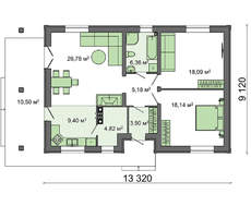 Проект аккуратного небольшого дома с террасой