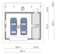 Гараж на 2 авто с автомастерской