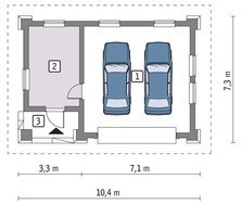 Привлекательный гараж на 2 машины