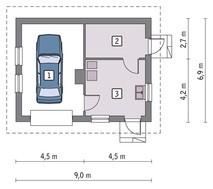 Гараж на 1 авто в 50 квадратов