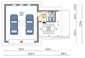 Капитальный гараж на два авто с красивой крышей