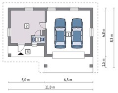 Гараж с комнатой отдыха на 2 авто