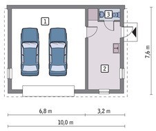 Гараж на 2 машины с комнатой отдыха