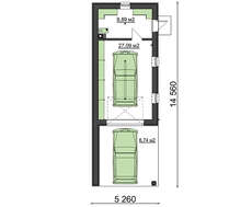 Гараж с навесом на 1 авто