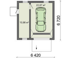 Симпатичный гараж на 1 машину
