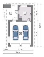Просторный гараж в стиле минимализма