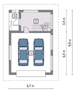 Гараж на 2 машины с мансардой
