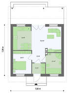 Проект небольшого загородного дома с крытой террасой