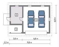 Проект жизнерадостного гаража на 1 машину