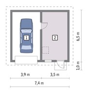 Небольшой красивый гараж