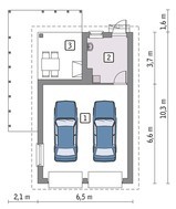 Гараж на 2 машины с красивой террасой