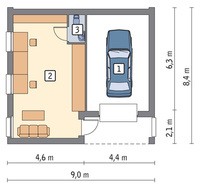 Симпатичный гараж с жилой комнатой