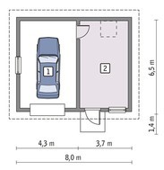 Симпатичный гараж на 1 автомобиль
