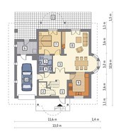 Интересный дом с 3 балконами