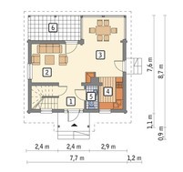 Деревянный дом со ставнями