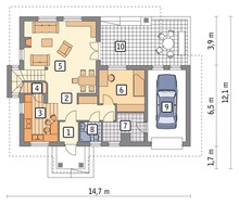 Коттедж с 5 спальнями оригинальной планировки