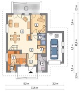 Проект красивого дома с гаражом