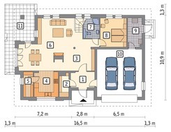 Проект просторного коттеджа для большой семьи