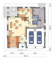 Проект интересного дома с гаражом
