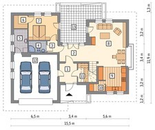 Просторная усадьба на 2 этажа
