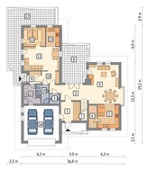Просторный дом интересной планировки