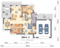 Проект современного дома на 6 спален