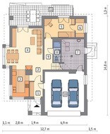 Двухэтажный особняк уникальной планировки