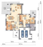 Современный дом с гаражом на 2 машины