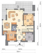 Двухэтажный дом с балконами