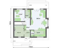 Удобный дом с кабинетом на первом этаже