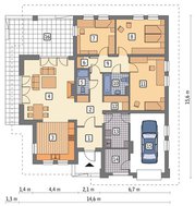 Просторный одноэтажный коттедж