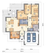 Симпатичный одноэтажный коттедж