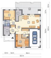 Стильный коттедж с мансардой