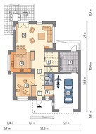 Стильный дом с террасой на втором этаже