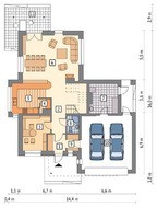 Современный дом с террасой на втором этаже