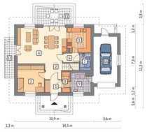 Видный особняк с высокой кровлей