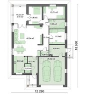 Изысканное строение в один этаж