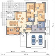 Одноэтажный дом с верандой