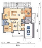 Красивый дом в бело-сером цвете