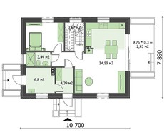 Небольшой двухэтажный дом