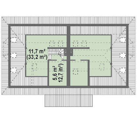 Проект двухэтажного коттеджа с чердаком на две семьи