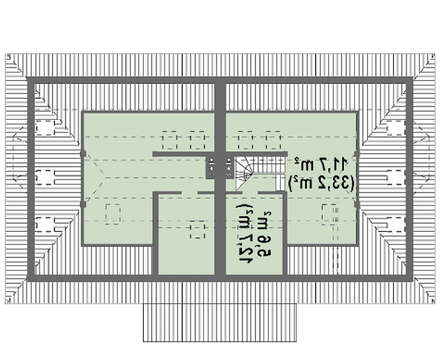 Проект двухэтажного коттеджа с чердаком на две семьи