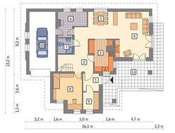 Красивый жилой дом с большой гостиной
