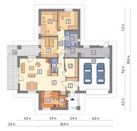 Милый жилой дом с гаражом на 2 авто