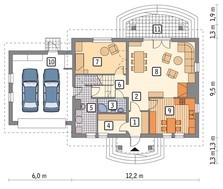 Двухэтажный дом в классическом стиле