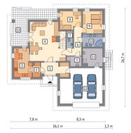 Интересный жилой дом с мансардой