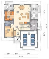 Красивый жилой дом с двумя верандами