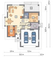 Привлекательный жилой дом с кирпичным орнаментом